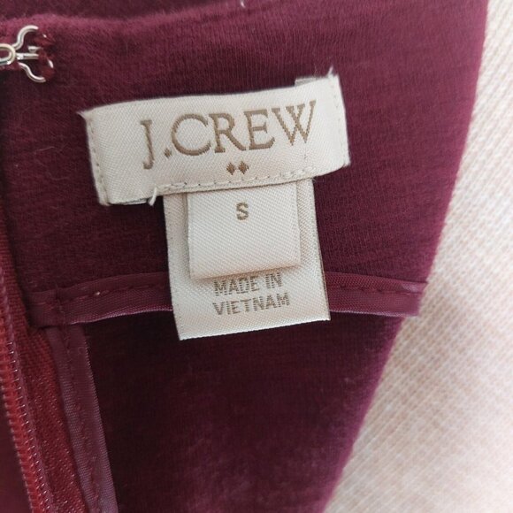 J Crew Womens Small Knit Daybreak Dress Round Neck Back Zip Sleeveless Burgundy - Picture 7 of 12